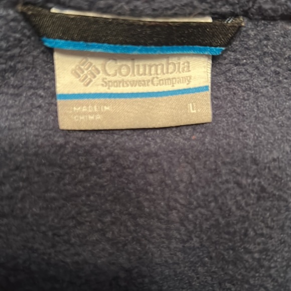 COLUMBIA🏔️Men’s FLEECE Navy VEST Size LARGE - Picture 6 of 11